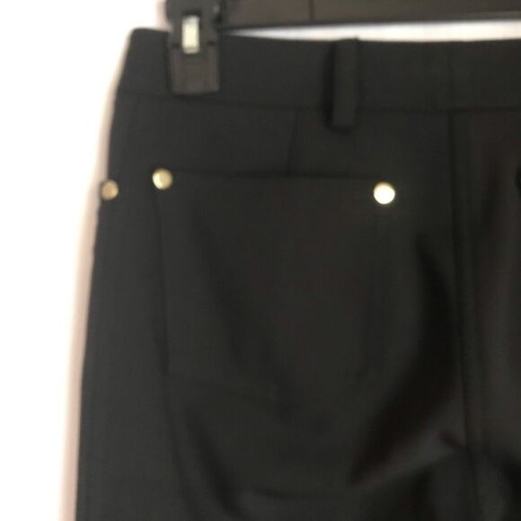 Sonya Chodry Pants Size 4 Black Skinny Biker Zipper Accents Made in Italy - Picture 7 of 16